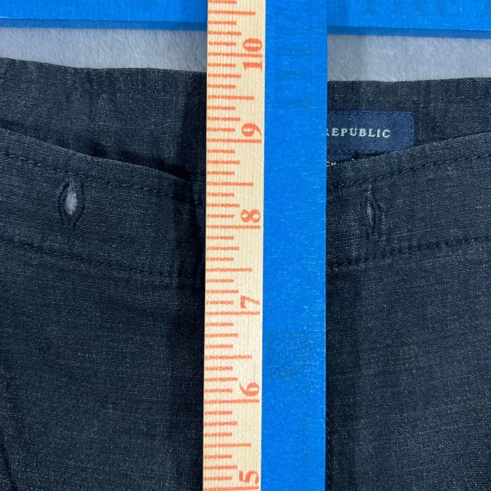 BANANA REPUBLIC Cargo Pants Womens 6 Black Soft Stretch Linen Vintage Y2K 2000s